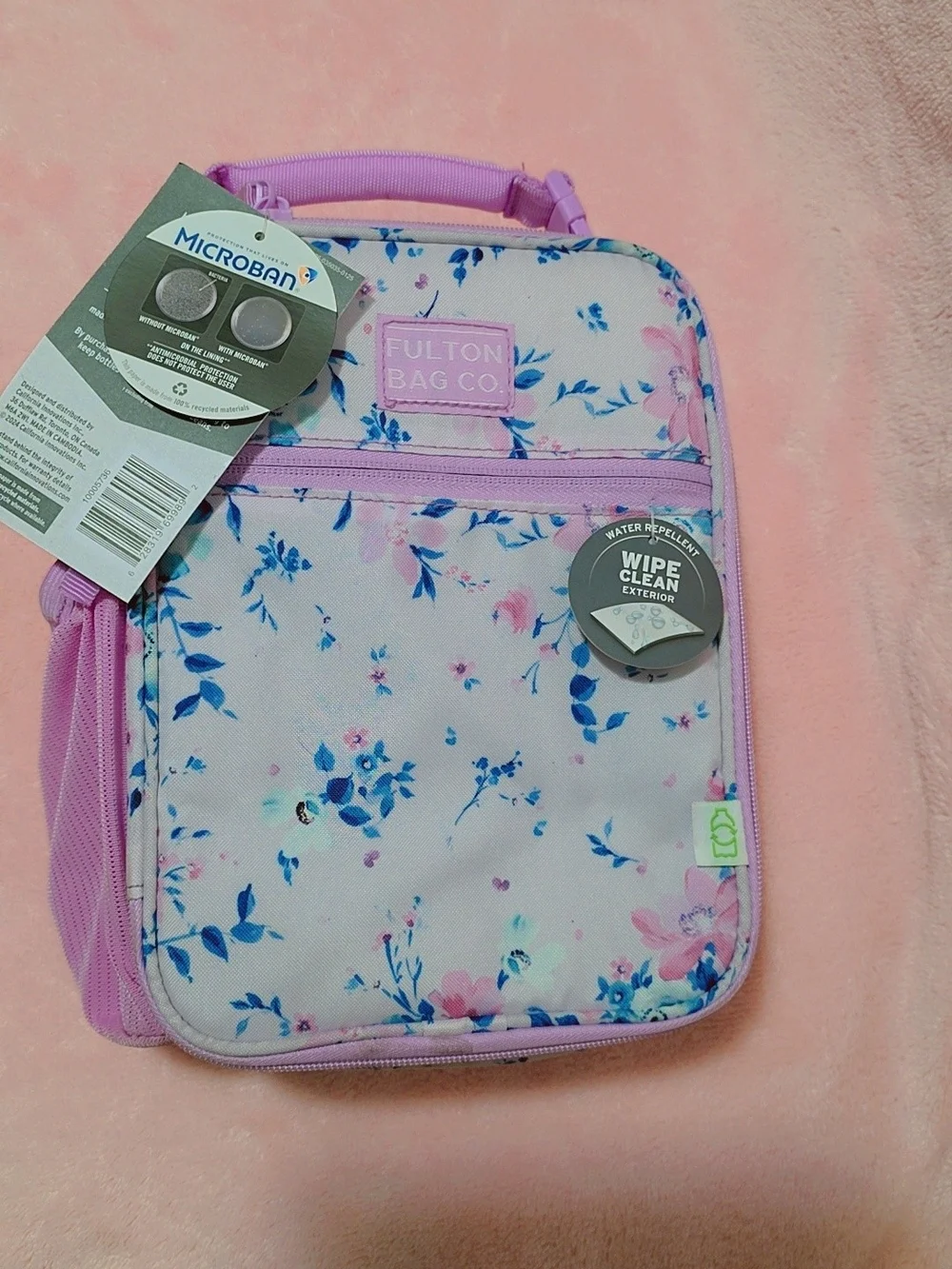 Kids Floral Lunch Bag - Pink Purple